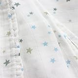 INSST おくるみ 新生児 春 夏 1枚 星柄 120×120cm