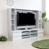 テレビ台 ハイタイプ 60インチ TV台 テレビラック ゲート型AVボード TVボード AVボード アルミ取っ手 ガラス (ホワイト)