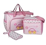 (ベビーゴー)babygo マザーズバッグ ショルダーバッグ レディース ハンドバッグ 大容量 防水 4点セット ママバッグ ピンク