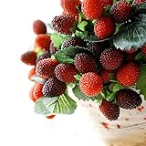 Kicode 10の9頭の果実の人工花のブーケ甘いホームデコフェイクベリースプレー人工フルーツの工芸品