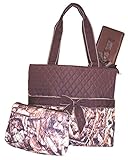 NGIL Quilted Diaper Bag 3-Piece Set, Camo Print by NGIL