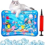 ペット用水感覚プレイマット 猫 犬 犬用水ベッドマット 小型犬 中型犬 猫用水プレイマット 多頭飼い ウォーターマット 水センサープレイマット 水感覚パッド ペットベッド ウォーターベッド 漏れ防止 撥水 防水耐摩耗 折りたたみ可能 暑さ対策 ペット用品 ペット遊び マット パッド クッション 厚みのある水感覚プレイマット夏用 春用 秋用 (タイプ F)