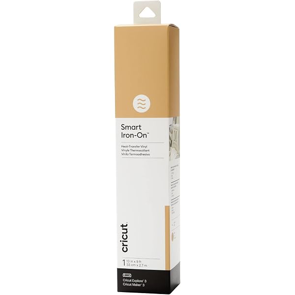 Cricut Smart Iron-On Heat-Transfer Vinyl Glitter Gold - 1 Rolle 2,7 M (9 Ft), Für Cricut Maker 3 & Explore 3