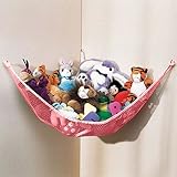 Generic Stuffed Animal and Toy Organizer for KidsハンモックペットNetピンクネットとトリム