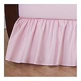 TL Care 100% Cotton Percale Crib Bed Skirt, Pink