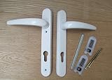 IRONMONGERY Worldâ ® Sprung UPVC PVCユーロプロファイルFrenchパティオ複合ドアハンドルペアセット(ホワイト) by ironmongery世界