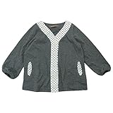 【春物】 nico hrat(ニコフラート) 製品洗い加工済み 綿レーヨン天竺水玉使い長袖カーディガン 100cm /MC NO.B-260601