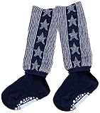 ベビーストーリー 日本製 星ラメジャガード折り返しウォーマーソックス ネイビー 9-12cm 2110