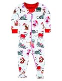 Hatley ハットレイ 女の子 仲良し鹿さん、うさぎさん 足つきカバーオール・パジャマ 60cm ~ 70cm 、3-6M(58-69cm) マルチカラー 綿100% DR5CACA134