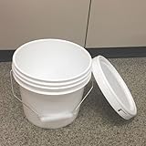 ペール缶　4Ｌ プラスチック製 オープン（ハメコミ蓋付）白 p1a