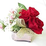 エレガントなハートの器 誕生日 プレゼント 女性 プリザーブドフラワーのバラ フラワーアレンジメント 花 誕生日プレゼント サンモクスイ（商標登録第5497927号）の手作りフラワーアレンジメント