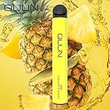 持ち運び ポケット シーシャ 電子タバコ 500回 QUUN 禁煙 グッズ 使い捨て ベイプ Vape (PINEAPPLE SWEET（パイナップル）)