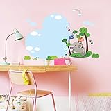 bibitimeジャングル野生動物ビニール壁ステッカーデカールfor Kidsベビー寝室子供部屋装飾 DIY 2540