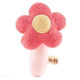 ニギニギ がらがら ステック 花 日本製 シシュノン 9cm ピンク