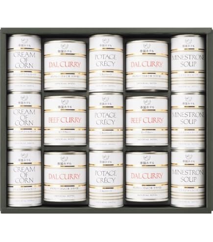 Amazon | 帝国ホテル スープ・カレー缶詰詰合せ ISC-100A | 帝国ホテル