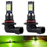 MAZERO フォグランプ HB4 HB3 9006 9005 LED フォグ レモンイエロー 黄色 ライムイエロー 12V 車用 バルブ LED電球 フォグライト LEDフォグランプ ファンレス 一体型 LEDバルブ 2個入