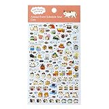 金箔 スケジュールシール【年間/ねこ】かわいい 手帳デコ TM01099