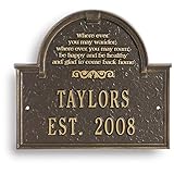 Personalized Wherever You May Wanderカスタムファミリインドア/アウトドアアルミ家Plaque