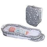 (Newox) ベビーベッド ベッドインベッド 折りたたみベッド 揺りかご コンパクト 折りたたみ 持ち運びやすい (全×グレー)