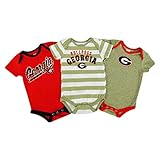 Georgia Bulldogsフィールドゴールベビー/幼児3 Piece Creeper Set レッド