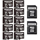 Gigastone マイクロsdカード 32GB 50個セット microSDHC U1 C10 90MB/s UHS-I フルHD 動画 SDアダプター50枚付き