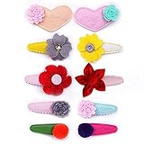 BIANHUAN ヘアクリップ ヘアピン 女の子 ベビー キッズ 10点セット パッチンどめ ヘアアクセサリー 出産祝い 子供 髪飾り 髪留め かわいい 王冠 ギフト 子供の日 プレゼント