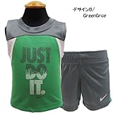 NIKE ナイキ ベビー Tシャツ カットソー ショートパンツ トレーニングウエア 上下セット - デザインB/12M＝75～80cm