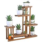 Ttaya 木製 フラワースタンド 5段 ガーデニング/フラワー/園芸 ラック/棚 鉢植え スタンド 盆栽棚 軽量/頑丈 屋外/室内