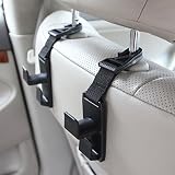 Dromedaryカーシートヘッドレストフックby lebognerパックハンガーストレージユニバーサル車の自動車シートバックヘッドレストボトルホルダーパックof 4