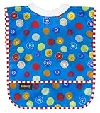 Kushies Waterproof Ribneck Bib, Blue Circle, Infant by Kushies [並行輸入品]
