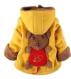 子供服/男の子の女の子は胴着/子供服は絨／保温ジャケット/赤ちゃんの冬服 (1 -2歳, 黄色)