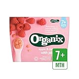 テクスチャーフルーツポット片リンゴ＆ラズベリー - ステージ2 4×95グラム (Organix) (x 4) - Organix Textured Fruit Pot Pieces Apple & 