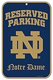 Notre Dame予約駐車場NCAA 11 x 17インチプラスチックサインインドア