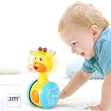 emorefun Cartoon Giraffeタンブラー人形Cute Roly - Poly Toy Rattlesリングベル早期教育玩具for Kids