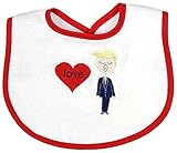Raindrops Love Trump Embroidered Bib, Red by Raindrops