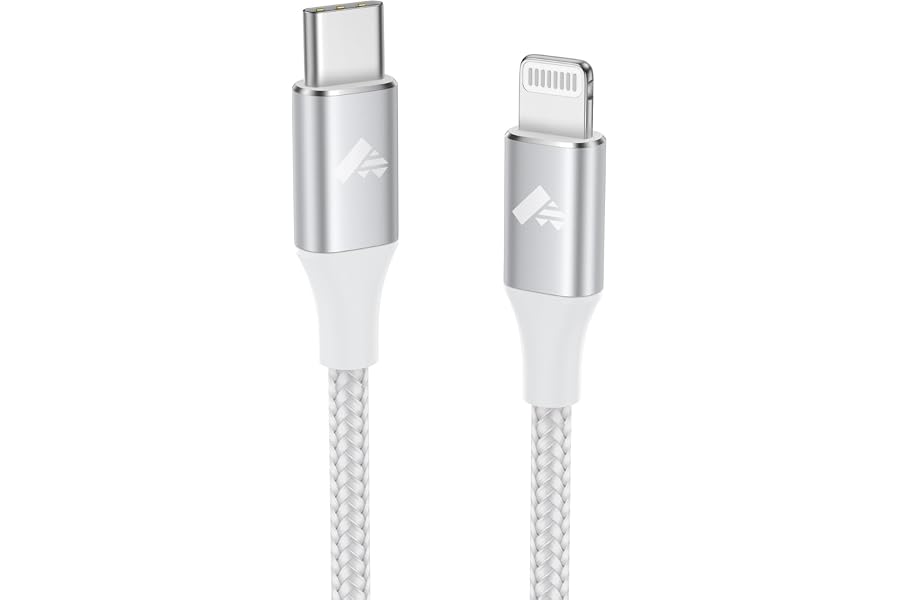 Aioneus USB C to Lightning Cable 2M, MFi Certified iPhone Fast Charger Cable Type C iPhone Charging Cable Nylon Braided iPhon