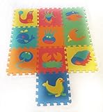 海洋動物パズルPlay Mat 10タイルEvaフォームレインボー床