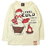 《秋冬春対応》BOOM TOWNKIDS(ブームタウンキッズ) COLD BEARスラブ天竺長袖Tシャツ 110cm/オフ NO.F-961125