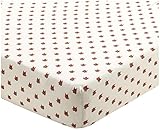 Oeuf Crib/Toddler Fitted Sheet-Fox, Light Grey by Oeuf
