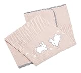 Mamas and PapasニットブランケットWelcome to the World, Girl Bunny