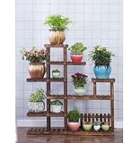 花スタンド屋内 フラワー棚多層屋内リビングルームフラワーポットラック木質多肉バルコニーフラワーラック木製の床スタンド (色 : A)