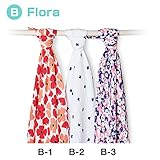 aden + anais (エイデンアンドアネイ) おくるみ 3枚セット 出産祝い WHITE LABEL B Flora [並行輸入品]