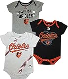 Baltimore Oriolesベビー/幼児" Three strikes " 3 Piece Creeper Set ブラック