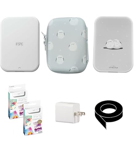 Amazon.co.jp: 【4点セット】Canon スマホ専用ミニフォトプリンター