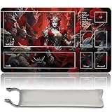 MTG Playmat+ゲームパッド、無料メモリ袋付き、ゲームパッド60*35 CM、カードゲームプレイマット TCGとカードゲームパッド、マウスパッドデスクトップパッド (INNISTRAD CRIMSON VOW KEY ARTWORK)