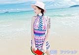2017年新作　夏のペア水着　レディース　ワンピース　ビキニ カップル お揃い ペア 水着 体型カバー06 (M, 女性ブルー)