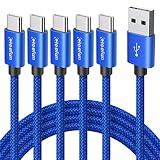 USB Type C ケーブル【1m 5本】CLEEFUN タイプc ケーブル 3A急速充電 QC3.0対応