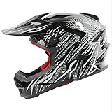 DGF ヘルメット超軽量ダウンヒルオフヒルヘルメットヘルメットオートバイスポーツオフロードフルカバー男性と女性ダブルDバックルデザイン18穴の換気 (色 : Black, サイズ さいず : M)