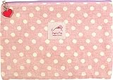 ポーチェ(pouche) 消臭ポーチ フラット Ｗガーゼ ドット (プラム)