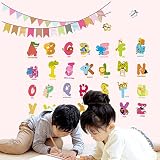funnypicker Lovely英語文字カラフルなフラグ壁ステッカー子供部屋装飾子供の日パーティーギフトホームデカールアートDIY